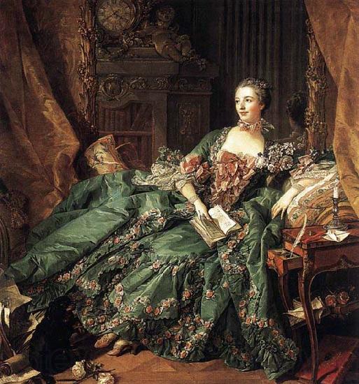 Francois Boucher Portrait of Marquise de Pompadour France oil painting art